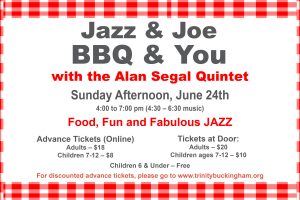 JAZZ & JOE’S BBQ and YOU — A June 24th Sunday Afternoon Party JAZZ & JOE’S BBQ and YOU — A June 24th Sunday Afternoon Party